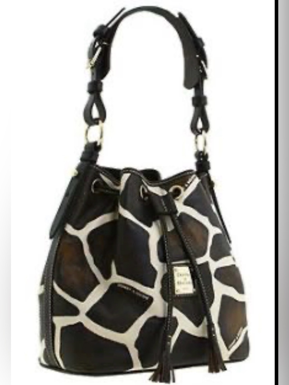 Dooney & Bourke Vintage Serengetti Giraffe leather bucket Bag Purse Y2K